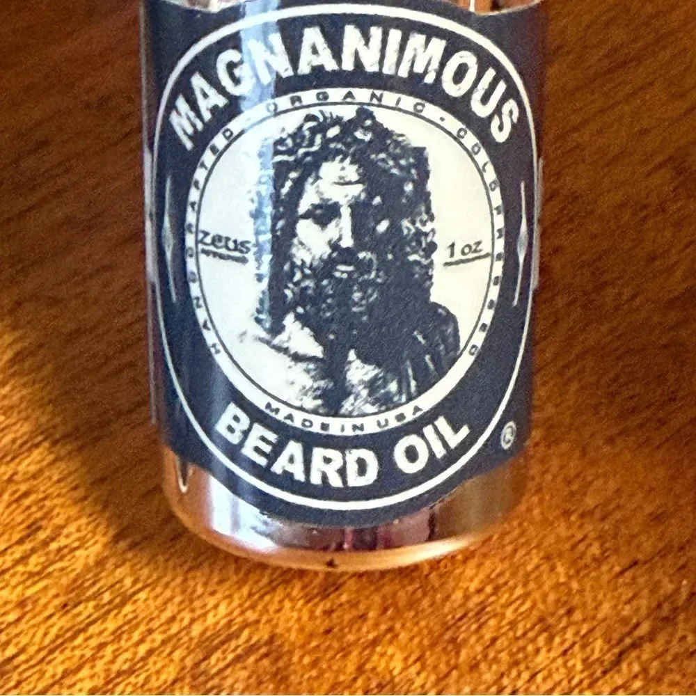NIB MAGNANIMOUS Beardpoo & Conditioner Beard Oil and TROPICAL TEAKWOOD Soap Set